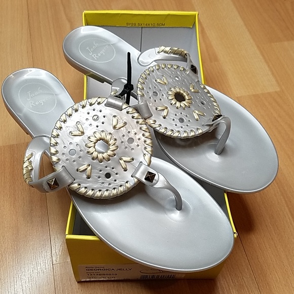 Jack Rogers Shoes - NWT Jack Rogers silver Georgica jellies